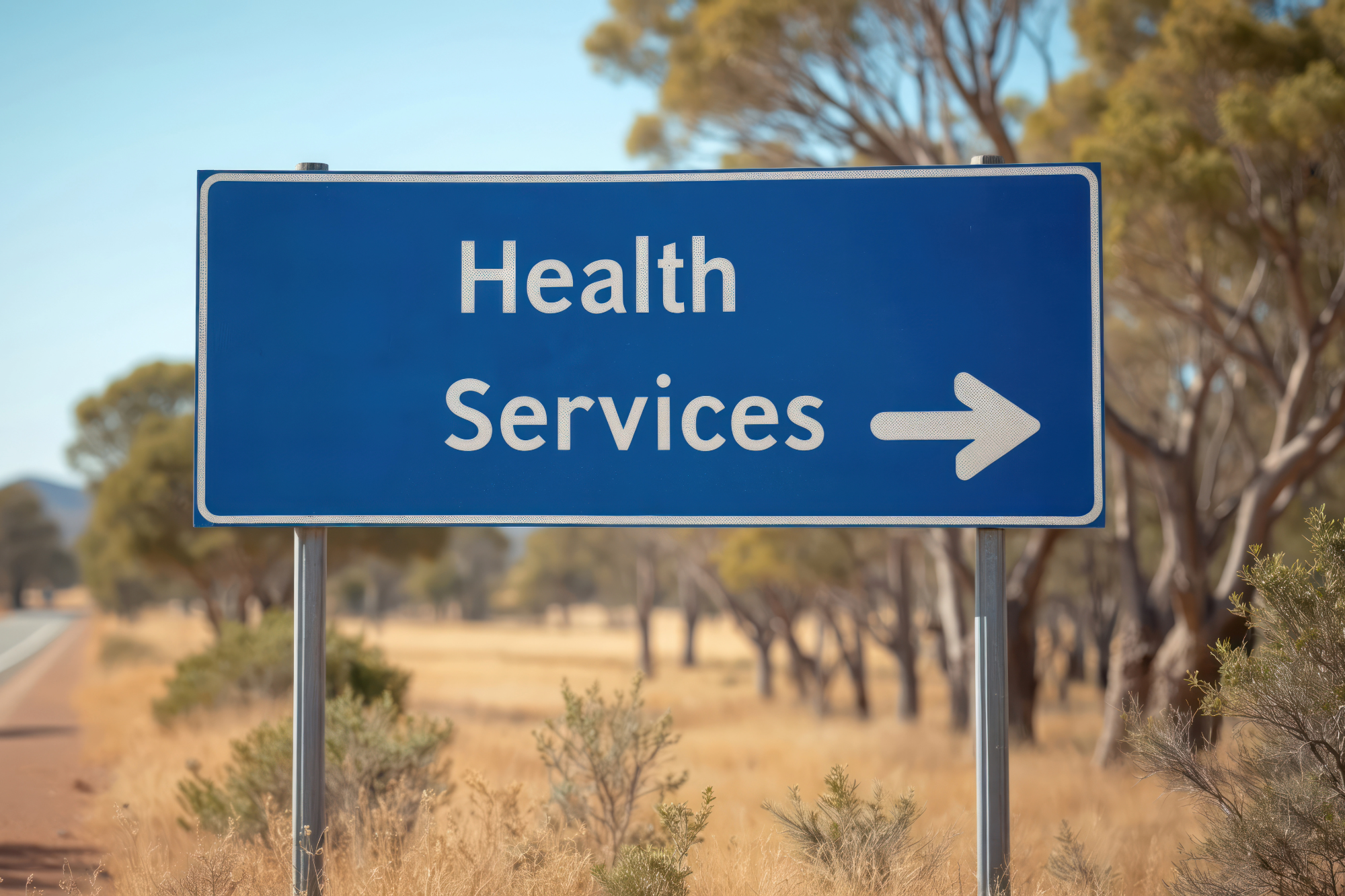 Rural 'Health Services' sign